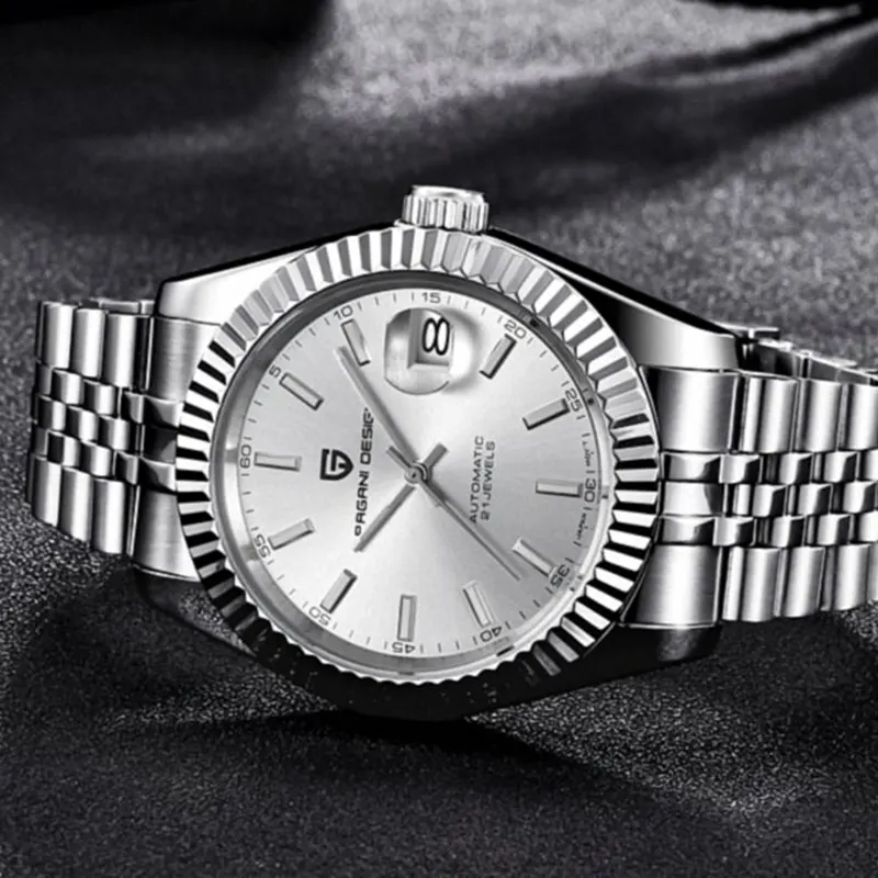 Pagani Design PD-1645 Datejust Silver Dial Men's Watch
